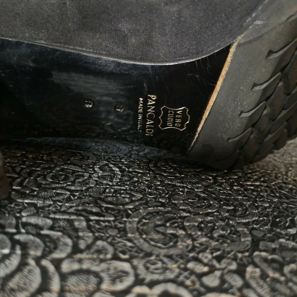 Vintage Authentic PANCALDI Platform Pumps. Black Suede from Late 80s Italy - Picture 12 of 12